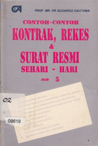 Contoh-contoh kontrak, Rekes & Surat Resmi Sehari-hari jilid 5