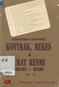 Contoh-contoh Kontrak, Rekes & Surat Resmi sehari-hari jilid 6