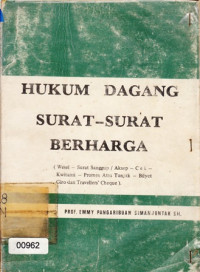 Hukum Dagang Surat-Surat Berharga