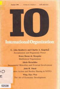 IO International Organization Summer 1990 Volume 44 Number 3