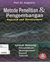 Metode Penelitian dan Pengembangan research and development