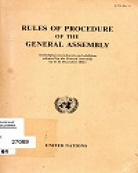 Rules Of Procedure Of The General Assembly