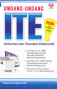 Undang-Undang ITE (Informasi dan transaksi elektronik)