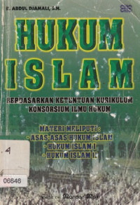 Hukum Islam berdasarkan ketentuan kurikulum konsorsium ilmu hukum