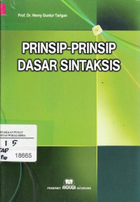 Prinsip-Prinsip Dasar Sintaksis