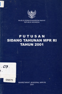 Putusan Sidang Tahunan MPR RI Tahun 2001